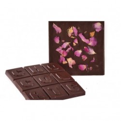 Dark chocolate with rose oil and rose petals - Romantic excitement